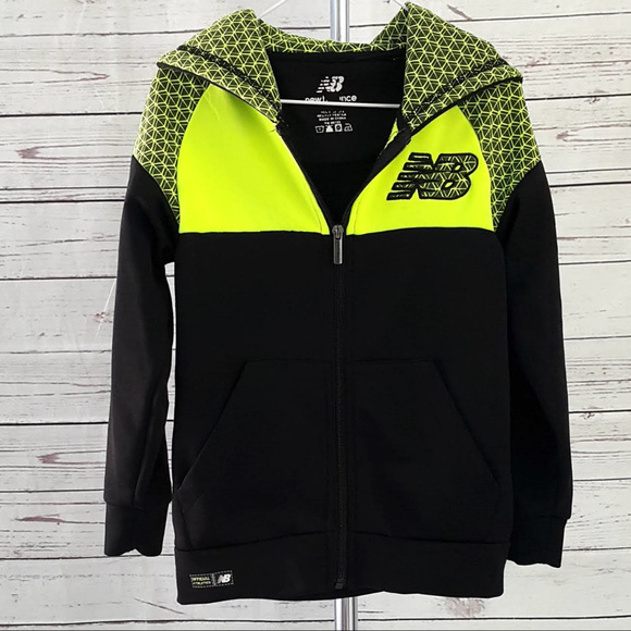 New Balance Other - New Balance black neon green full zip hoodie